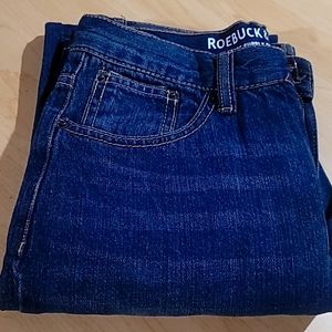 Boys ROEBUCK & CO Straight Denim Blue Jeans with adjustable waist. Size 14, NWOT